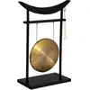 ATMOSPHERA CREATEUR D'INTERIEUR Créateur d'intérieur - Statuette Déco avec Gong Toa 69cm Noir & Or