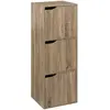 FIVE 3S. x Home Étagère 3 cases avec portes Mix N' Modul effet chêne naturel