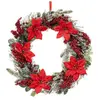 Atmosphera Créateur d'intérieur - Couronne de Noël Poinsettia Soir 50cm Rouge