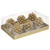 Pp No Name Lot de 6 Bougies Pomme de pin h 4 cm - Feeric Christmas
