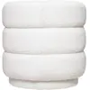 Pouf "Sinan" - blanc - bouclette - Blanc - Atmosphera createur d'interieur