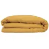 Atmosphera - Housse de couette 2 places en lin 260x240 - Jaune Ocre