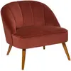 Atmosphera - Fauteuil contemporain Naova - H. 71 cm - Terracotta