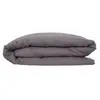 Atmosphera - Housse de couette 2 places en lin 260x240 - Gris Ardoise