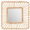 Miroir mural - ATMOSPHERA - 40x40 cm - Rotin - Beige - Design Contemporain