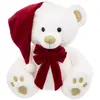 ATMOSPHERA Déco de Noël Peluche Ours et son bonnet de Père Noël h 48 cm - Feeric Christmas