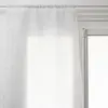 Atmosphera - Lot de 2 voilages Feuille - Motifs dévorés Blanc 60x160 cm