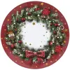 Atmosphera Créateur d'intérieur - Assiette de Présentation Soir de Noël 33cm Rouge
