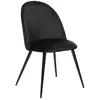 Chaise en velours Slano noir Atmosphera - Noir