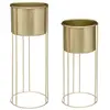 ATMOSPHERA Lot de 2 Cache-Pots sur Pied "Artif" 58cm Or