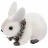 Pp No Name Statuette Déco Lapin Couronne 16cm Blanc