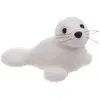 Statuette Déco - ATMOSPHERA - Bébé Phoque - 16cm - Polystyrène & Nylon - Blanc