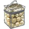 Déco de Sapin de Noël Kit 52 pièces, Boule, Guirlande et Cimier - Doré