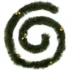 Guirlande de Noël large 10 cm Vert avec déco OR Longueur 2.7 mètres
