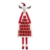 Atmosphera Créateur d'intérieur Déco de Noël  Calendrier de l'Avent Renne rouge et blanc avec 24 pochettes