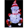 FÉÉRIC LIGHTS AND CHRISTMAS Déco lumineuse Bonhomme de neige en patin 60 LED Blanc froid H 50 cm