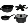 Batterie de cuisine tous feux y compris ALU