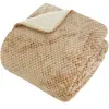 3S. x Home Plaid flanelle effet sherpa Lyno 170x130cm - beige lin
