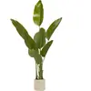 Bananier artificielle lora h140 cm avec pot blanc LORA