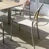 HESPERIDE Fauteuil de jardin Piazza aluminium et polyester lin/tonka H.87 cm