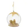 ATMOSPHERA Boule de Noël en Verre "Ecureuil" 8cm Or