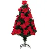 FÉÉRIC LIGHTS AND CHRISTMAS Sapin de Noël artificiel lumineux avec Fleurs de Poinsettias H 120 cm