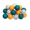 Atmosphera - Guirlande led pile 16 boules tropi d3,5cm