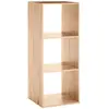 5five - étagère colonne 3 cases "mix n modul" effet chêne naturel