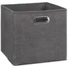Toilinux Tiroir de rangement - 31 x 31 cm - Gris foncé chiné