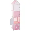 Atmosphera - Étagère de rangement à colonne rose - 34x31.5x139 cm T.U