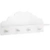 Atmosphera Créateur D'intérieur - Patère enfant Nuage blanc 4 crochets