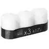 Bougies - ATMOSPHERA - Lot de 3 - Cire - Blanc - D. 5 x H. 7,5 cm