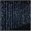 Rideau lumineux L 2 m 400 LED Blanc froid 20 Tombées 8 jeux de lumière