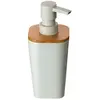 5 five simply smart Distributeur de savon en polystyrène et bambou diamètre 7,5x h17,5 cm