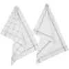 Atmosphera Créateur D'intérieur - Lot de 2 torchons coton gris 45x70cm