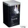 5 five simply smart Boîte à sucre poudre en métal Noir déco Relief Argent