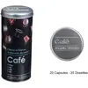 5FIVE Récipient à café de cuisine en fer noir 25 capsules diamètre 7,8x h17 cm