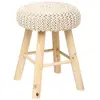 Atmosphera Créateur D'intérieur - Tabouret Suzette tricot beige