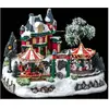 Village de Noël manège et forêt animé 18 LED + transfo Feeric lights & christmas