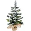 Merkloos / Sans marque Sapin de Noël artificiel Vert floqué Blanc h 50 cm - Feeric Christmas