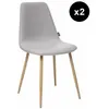 Atmosphera Créateur D'intérieur - Lot de 2 chaises Roka gris souris