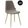 Atmosphera Créateur D'intérieur - Lot de 2 chaises Roka gris taupe