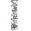 Atmosphera Créateur d'intérieur Déco de sapin Lot de 6 Étoiles d 6 cm - Blanc et Argent - Feeric Christmas