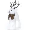 Pp No Name Statuette Déco Renne Marron Glacé 19cm Blanc