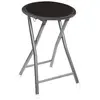 5 five simply smart Tabouret Atmosphera Pliable Noir 30 x 30 x 45 cm