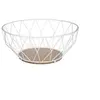 SG Secret de Gourmet - Corbeille à fruits en métal Filaire - Diam. 28 cm - Blanc - Filaire