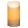 Atmosphera bougie pilier led rustique 10x20cm blanc cassé - 148104A
