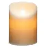 Bougie LED - ATMOSPHERA - Blanc - 150g - 3 dimensions - Fonctionne avec 2 piles AA