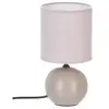 ATMOSPHERA Lampe boule en céramique à poser Timeo - Gris taupe mat - H 25 x D 13 cm