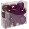 Déco de sapin de Noël Kit de 18 pièces Boules et Cimier - Violet
